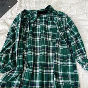 new JCrew slim Flannel shirt- green